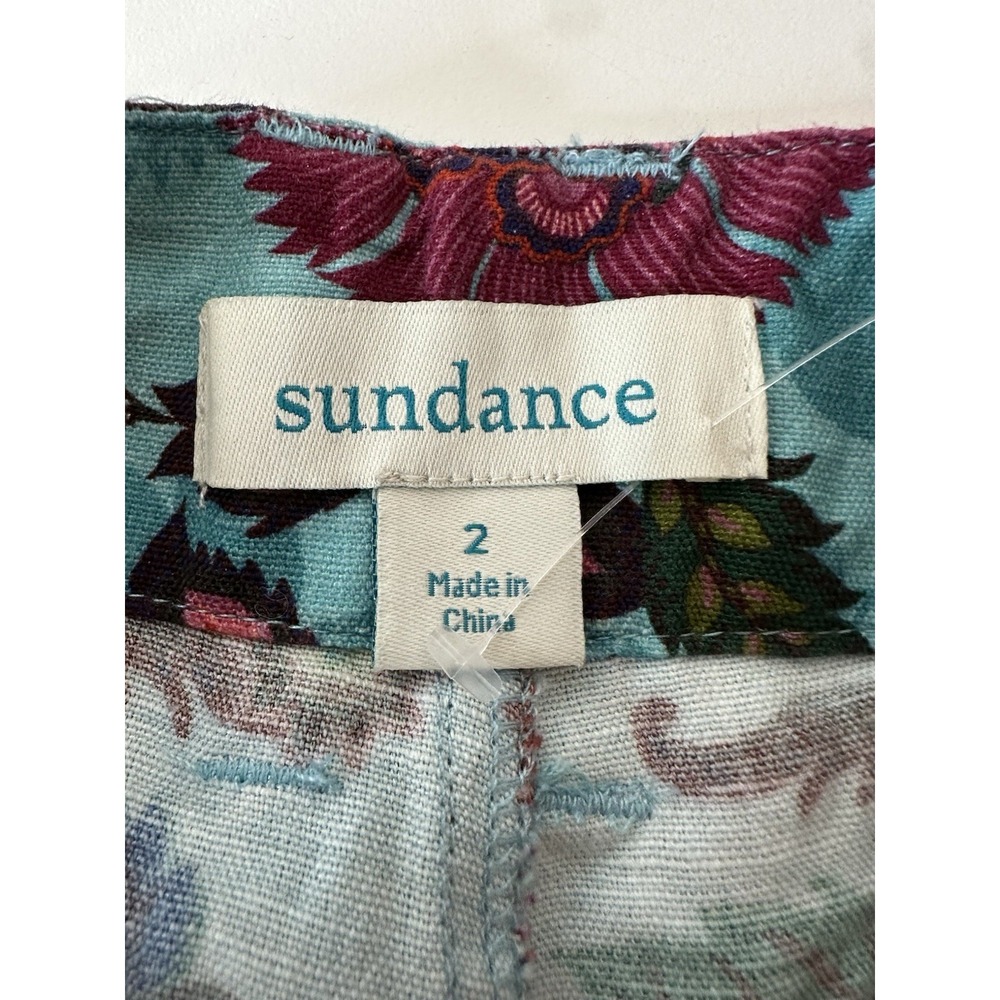 Sundance Shorts Women's Size 2 Linen Blend Bohemian Flower‎ Beach Resort Pockets - Picture 3 of 7